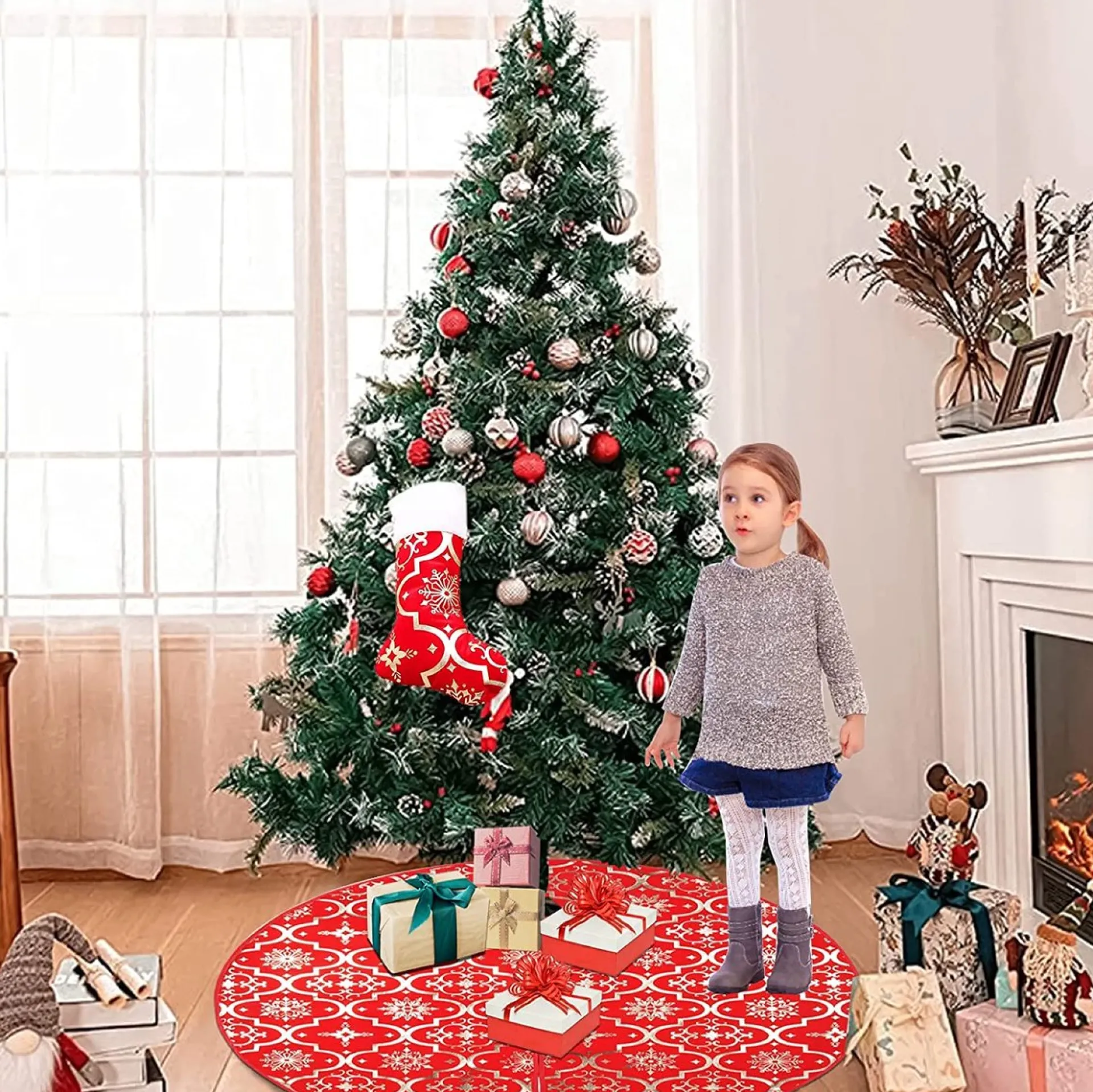 Selwo 120 Cm Kerstboom Deken, Kerstboom Rokken, Kerstdecoratie, Kerstboom, Kerstdecoratie, Kerstboom, Kerstdecoratie, Kerstboomrok Fashion