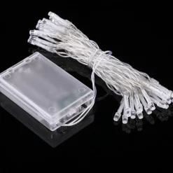 Merkloos 3 M Lichtslingerversierlicht, Voor Kerstfeest, 30 Led's, 2-Modus Flitser, Op Batterijen (Rood Licht) Flash Sale