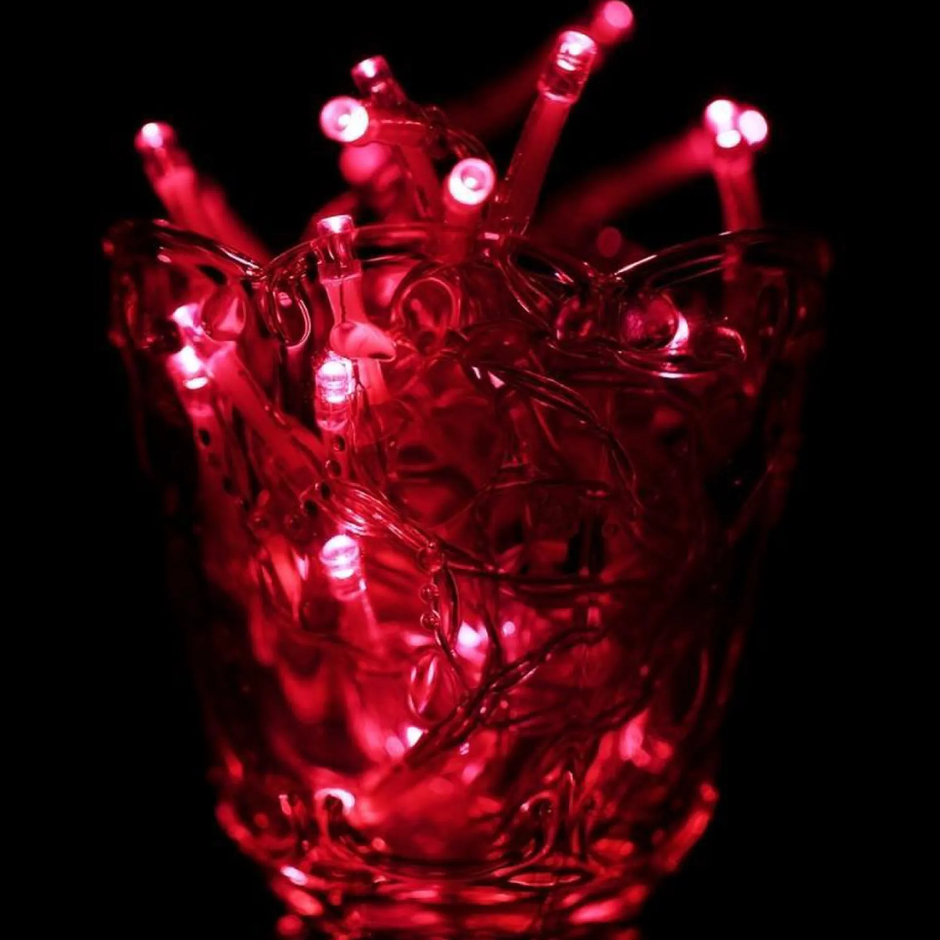 Merkloos 3 M Lichtslingerversierlicht, Voor Kerstfeest, 30 Led's, 2-Modus Flitser, Op Batterijen (Rood Licht) Flash Sale