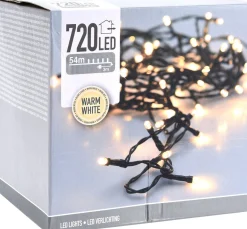 Merkloos 54 Meter Ledverlichting / Ledsnoer Met 720 Led's Warm/Wit | Voor Binnen En Buiten Clearance