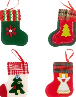 Merkloos Kerstsokken>2023 Nieuwe 4 Stuks Kerstmis Kerst Cadeautjes Kerstsokken Kerstdecoratie Kerstversiering Woonkamer Binnen