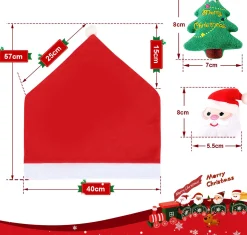 Merkloos 12 Stuks En 12 Kerstballen Decoratie-Kerst Stoelhoes, Feestelijke Stoelhoes Feest Stoelhoes. Outlet