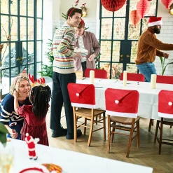 Merkloos 12 Stuks En 12 Kerstballen Decoratie-Kerst Stoelhoes, Feestelijke Stoelhoes Feest Stoelhoes. Outlet