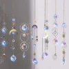 Nuyikaso Kersthanger>7 Stuks Zonnevangers Kristal Hangend Windspel Regenboog Zon Maan Hanger Kristallen Ornament Kristallen Ballen Voor Raam Huis Tuin Kerstmis Dag Feest Bruiloft Decoratie
