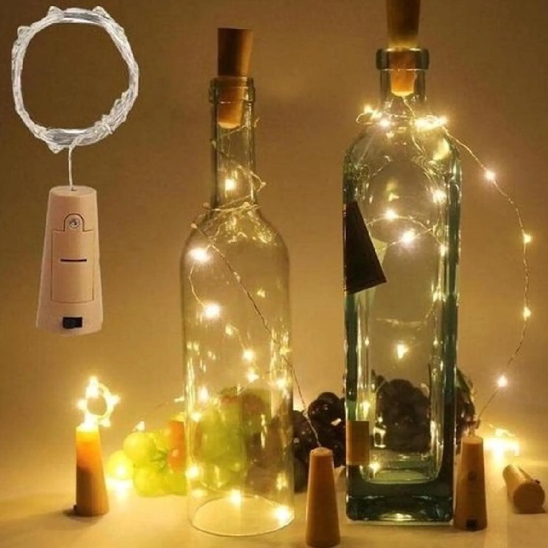 Evora 3 X Bottle Light - Flessenlicht Kurk Fles 3 X 75 Cm - Led Flesverlichting Leddecoratie - Flesdecoratie - Licht Voor In Fles - Inclusief Batterijen - Sfeerverlichting Warm Wit Discount