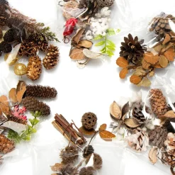 Selwo Kerststukjes>6 X Kerstdecoratie In Zak Met Kegels, Sterren En Takken, Strooidecoratie, Kerstdecoratie, Tafeldecoratie, Adventskrans, Knutselaccessoires (6 X Zak: Dennenappels, Sterren, Vlokken)