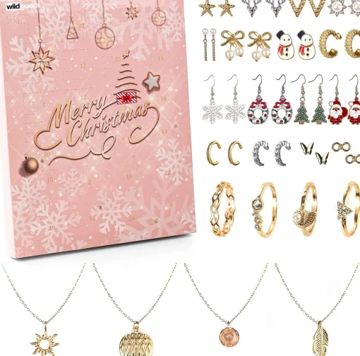 Wild Goods Adventskalender 2023 Voor Vrouwen | | 24 Sieraden | Adventkalender Dames, Beauty | Sinterklaas Cadeautjes | Kerstcadeau Voor Vrouwen | Kerst Decoratie Cadeau New