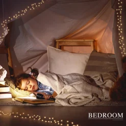 Aigostar Led Lichtsnoer - Lichtslinger - Led Lampjes Slinger - 7,5 Watt - 500 Leds - 10M - Warm Wit - Ip44 New