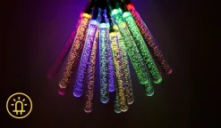 Aigostar 10Vrl Tuinverlichting Lichtsnoer - Kerstverlichting Buiten - Zonne Energie - 20 Led - Partyverlichting - 5.8M - Buiten Store