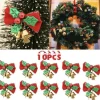 Akyol Kerstkransen> - Kerstversiering - Kerst - Krans - Kerstrikjes Voor Kerstboom - Kerststrikjes - Kerst - Kerstkrans - Krans Met Een Bel - Bel - Gouden Bel - Set Van 10 Stuks - Kerstversiering Met Een Gouden Bel - Kerst Decoratie