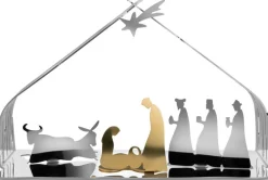 Alessi Kerststallen> Bark For Christmas Sfeerlichtje Kerststal Rvs