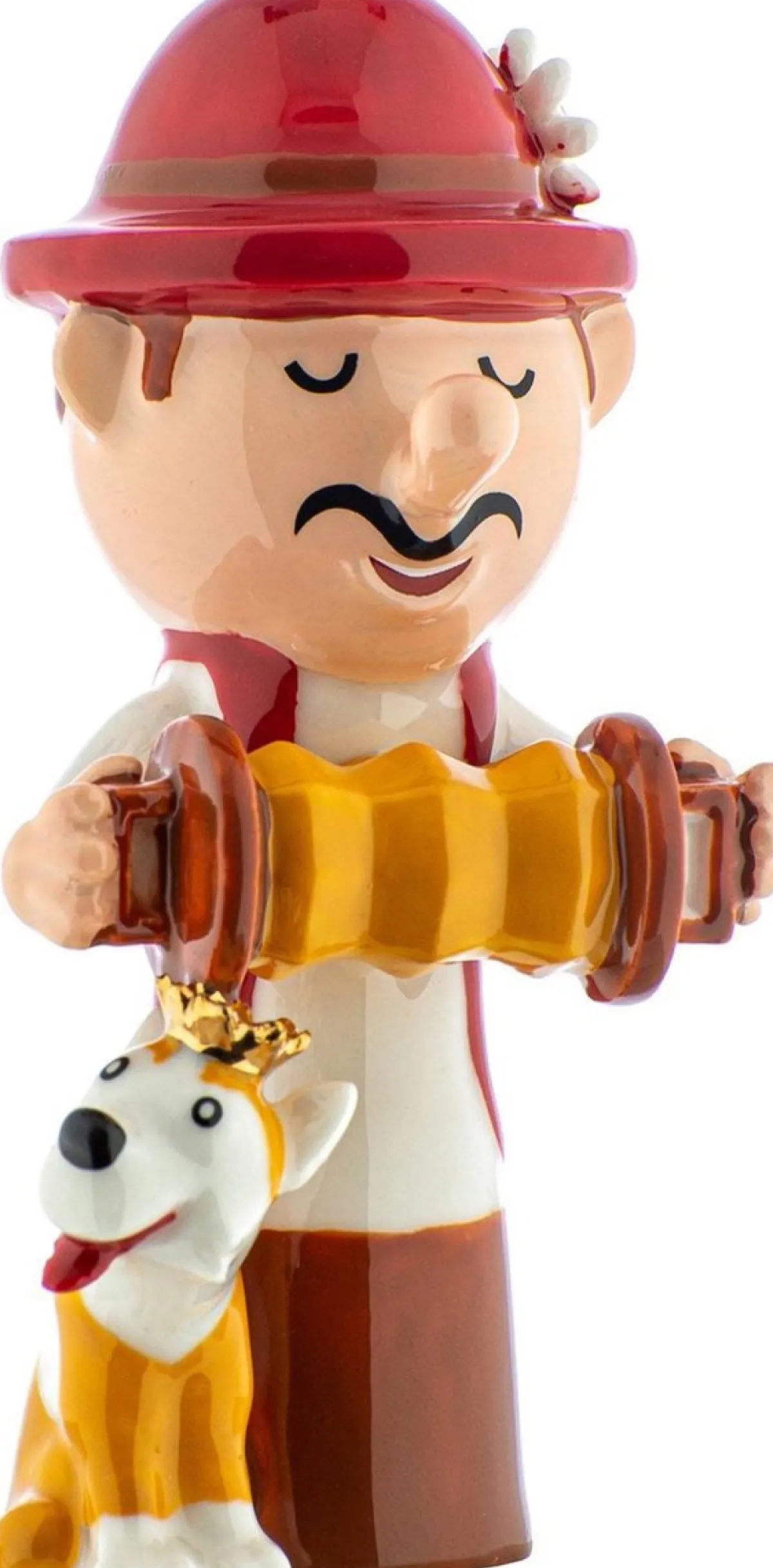 Alessi Kerststallen> Kerstfiguur Happy Eternity Baby Accordionist Agj01/9