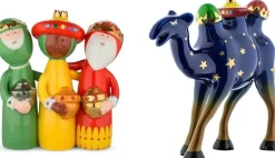 Alessi Kerststallen>-Kerst-Set-Kameel Trino En De Drie Koningen