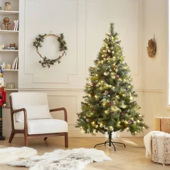 Aliceu0027s Garden Alice's Garden|Deluxe Kunstkerstboom Fringant | 180 Cm| Incl. Verlichting, Decoraties En Voet Fashion