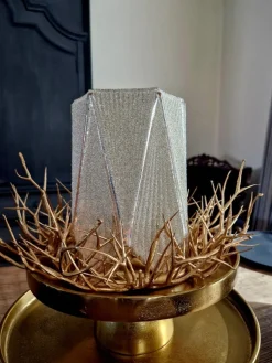 Vosteen Kerstkransen>Alinterieur - Kerst - Krans - Doornkrans - Goud - Kunststof - Diameter 30 - Zwart