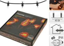 Merkloos Ambiance Vlamverlichting Met 10 Lampjes Voor Buiten Fashion