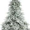 National Tree Company Andorra Flocked Kunstkerstboom - 213 Cm O 155 Cm - 2.329 Tips - Besneeuwd - Metalen Voet Fashion