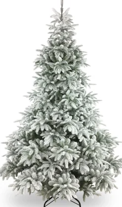 National Tree Company Andorra Flocked Kunstkerstboom - 213 Cm O 155 Cm - 2.329 Tips - Besneeuwd - Metalen Voet Fashion