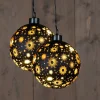 Anna's Collection Anna Collection Verlichte Kerstballen - 2X St- Zwart Kosmos - D10 Cm - Warm Wit Sale