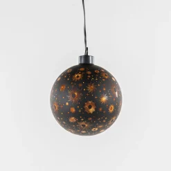 Anna's Collection Anna Collection Verlichte Kerstballen - 2X St- Zwart Kosmos - D10 Cm - Warm Wit Sale