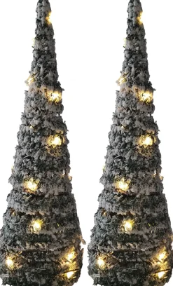 Anna's Collection Kerstverlichting Figuur - 2 St - Led - Kegel - Verlichting Besneeuwd Clearance