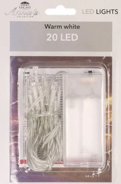 Merkloos Anna's Collection Kerstverlichting - Warm Wit - 20 Led Lampjes - 200 Cm Clearance