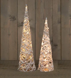 Anna's Collection Led Kegel Kerstbomen - 2X St - 40 En 60 Cm - Kerstverlichting Best Sale