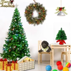Arvona Kerstboom - Kunstboom - Christmas Tree - Lichtboom - Kerstversiering - Kerst - Verlichting - Feestdagen - 150Cm Clearance