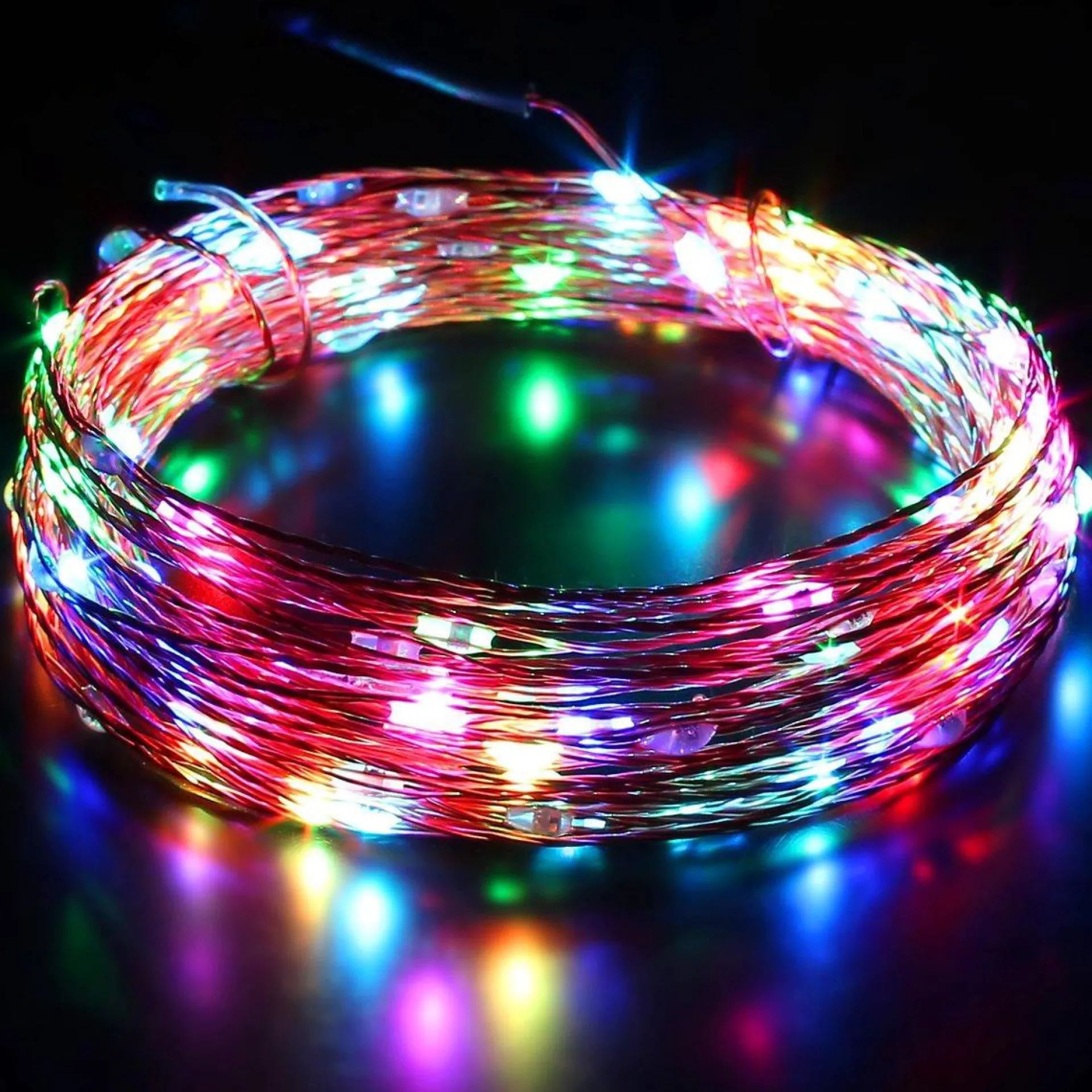 Aukey Lt-Ss3 Lichtslingers, 10 Standen 10 Meter 100Leds Kerstverlichting Waterdichte Koperdraad Met Afstandsbediening En Kleurwissel Voor Tuin, Bruiloft, Feest, Binnen, Buiten (Rgb) Online