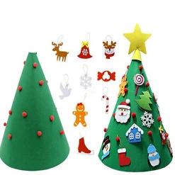 Wondersathome Baby`S Eerste Kerstboom - Vilten Kerstboom - Baby`S First Christmastree - Kinder Kerstboom Vilt - Incl Accessoires - Complete Kerstboom Voor Kinderen - Kerstdecoratie - Merry Christmas - Cheap