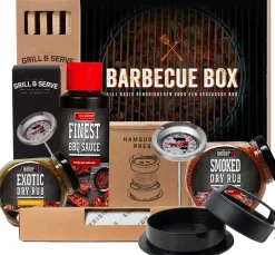 Cadeaumakers Barbecue Box Met Weber Items | Barbecue Cadeaupakket | Hamburger Pakket | Hamburger Cadeaupakket | Bbq Cadeaubox | Zomerpakket | Zomer Cadeau | Zomer Cadeau Man