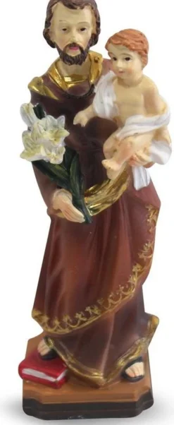 BGT Gifts Kerstbeelden>Beeld Jozef En Jezus 12 X 3.5 X 3.5 Cm