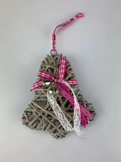 Merkloos Kerstkransen>Bel - Hang Krans - Hout – Rood