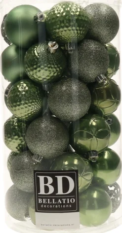 Bellatio Decorations Kerstboom H150 Cm - Met Kerstballen Salie Groen Hot
