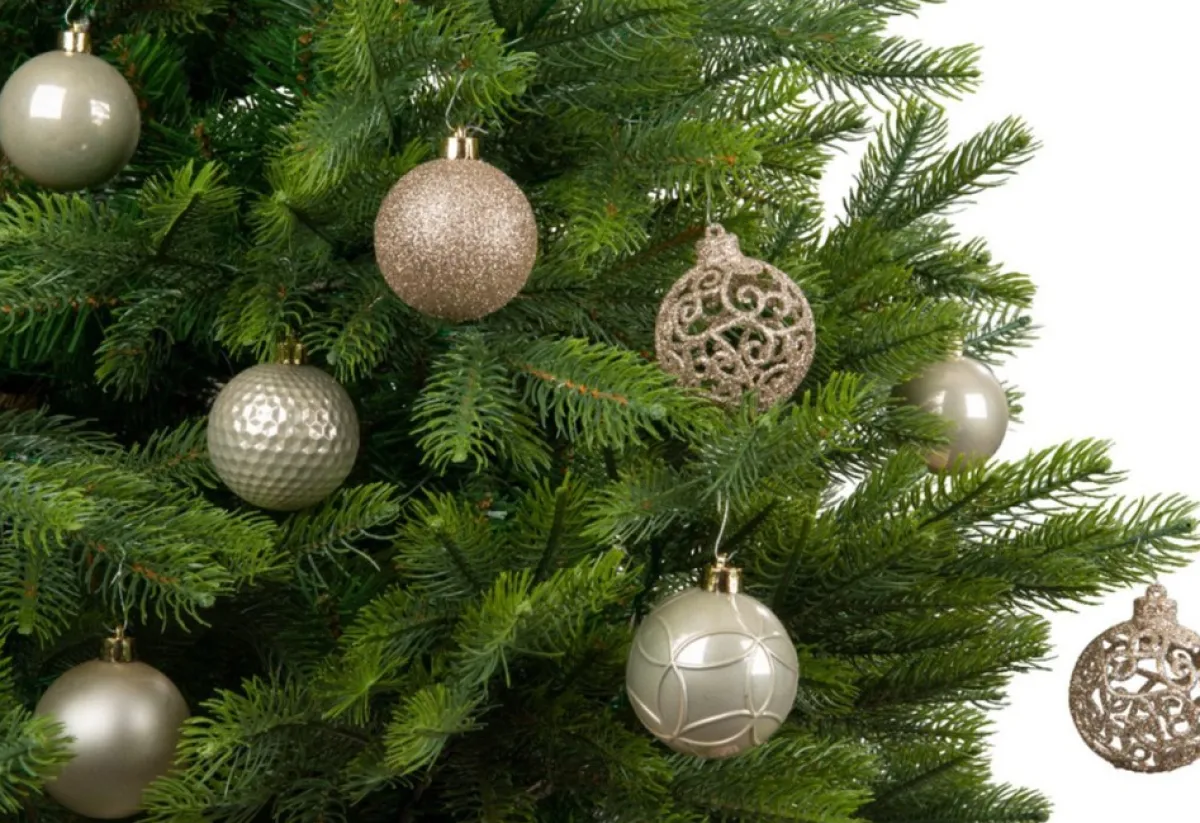 Bellatio Decorations Kerstboomversieringen> Kerstballen - 37 Stuks - Parel Champagne - Kunststof - 6 Cm