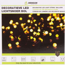 Benson Led Lichtsnoer Bol - Warm Wit - 400 Led - 14.5 Meter - Ip44 Store