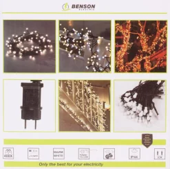 Benson Led Lichtsnoer Bol - Warm Wit - 400 Led - 14.5 Meter - Ip44 Store