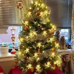 Bera L. Kerst - Kerstboom - Kerstverlichting - Kerstversiering - Rgb Led Sterretjes Met Afstandsbediening - 10 Meter 50 Lichtjes Sterretjes - Gordijn Lichtslingers Met 8 Modi - Indoor - Bruiloft - Licht Decoratie Shop