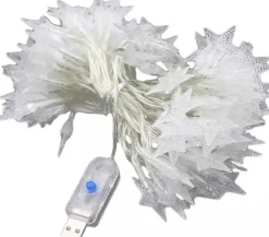 Bera L. Kerst - Kerstboom - Kerstverlichting - Kerstversiering -Warm Wit Led Sterretjes Met Afstandsbediening - 10 Meter 50 Lichtjes Sterretjes - Gordijn Lichtslingers Met 8 Modi - Indoor - Bruiloft - Licht Decoratie Store