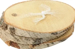 Merkloos Kerststukjes>Berkschijf Ovaal Klein Set A 3