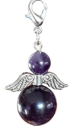 CC Kerstbeelden>Beschermengel Amethist ( Halfedelsteen ) , Chakra Engel , Geluksengel , Silverwing . ( Meerdere Varianten Beschikbaar !!! )
