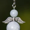 CC Kerstbeelden>Beschermengel Aquamarijn ( Halfedelsteen ) , Chakra Engel , Geluksengel , Silverwing . ( Meerdere Varianten Beschikbaar !!! )