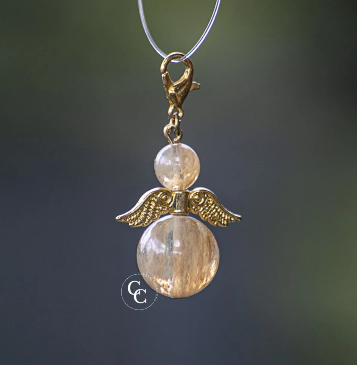 CC Kerstbeelden>Beschermengel Citrien ( Halfedelsteen ) , Chakra Engel , Geluksengel , Goldwing . ( Meerdere Varianten Beschikbaar !!! )