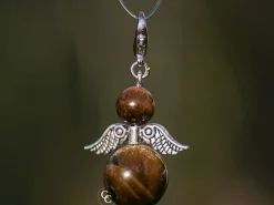 CC Kerstbeelden>Beschermengel Tijgeroog ( Halfedelsteen ) , Chakra Engel , Geluksengel , Silverwing . ( Meerdere Varianten Beschikbaar !!! )