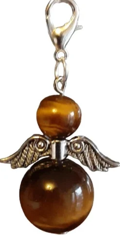 CC Kerstbeelden>Beschermengel Tijgeroog ( Halfedelsteen ) , Chakra Engel , Geluksengel , Silverwing . ( Meerdere Varianten Beschikbaar !!! )