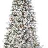 KJ Kunstkerstbomen Besneeuwde Kunstkerstboom Met Warme Led Verlichting - Flock Led - Lengte 270 Cm - Met Geintegreerd 550 Warm Schijnende Led Lampjes - 1880 Takken Discount