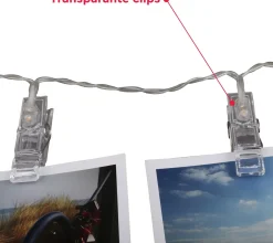 B.K.Licht - Foto Lichtsnoer - Lichtslinger - Valentijn Cadeautje - Verlichting - Fotoclips - 40 Led's - L: 5M - Op Batterijen Best Sale