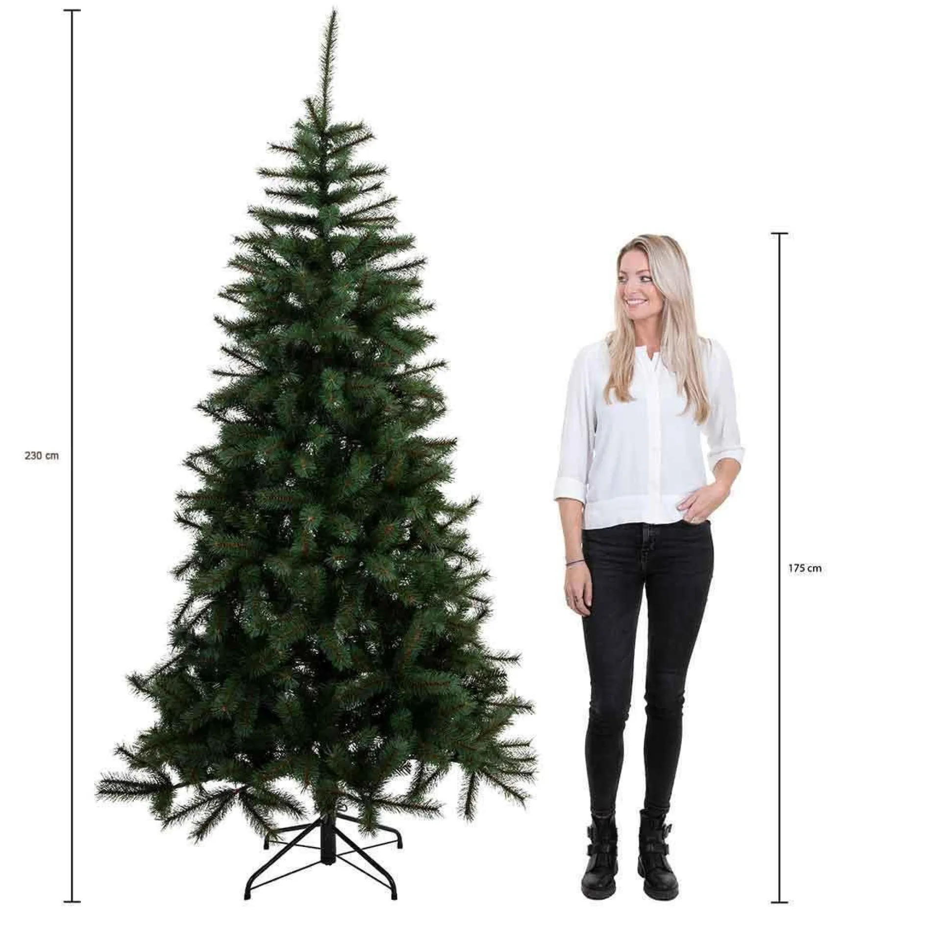 Black Box Kunstkerstboom Led Toronto Fir Maat In Cm: 230 X 155 Groen 320 Lampjes Met Warmwit Led - Groen Hot