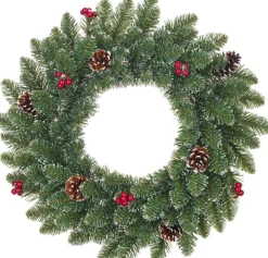 Black Box Kerstkransen> Trees Creston Kerstkrans Met Decoratie - O35 Cm - Frosted Green