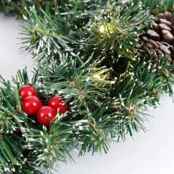 Black Box Kerstkransen> Trees Creston Kerstkrans Met Led Verlichting - O60 Cm - Groen